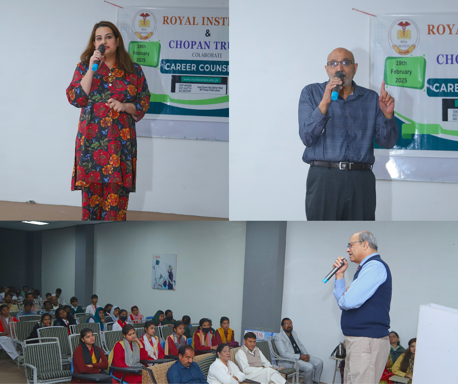 Faculty members of the Royal Institute engaging with Christian students, discussing courses and career opportunities in healthcare.