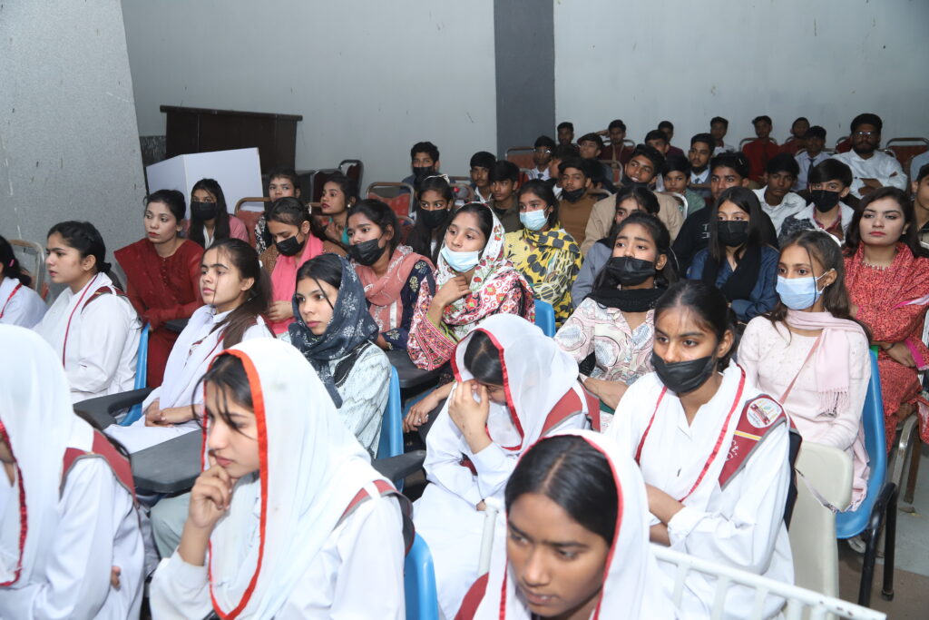 Christian students in Pakistan attending a career counseling session