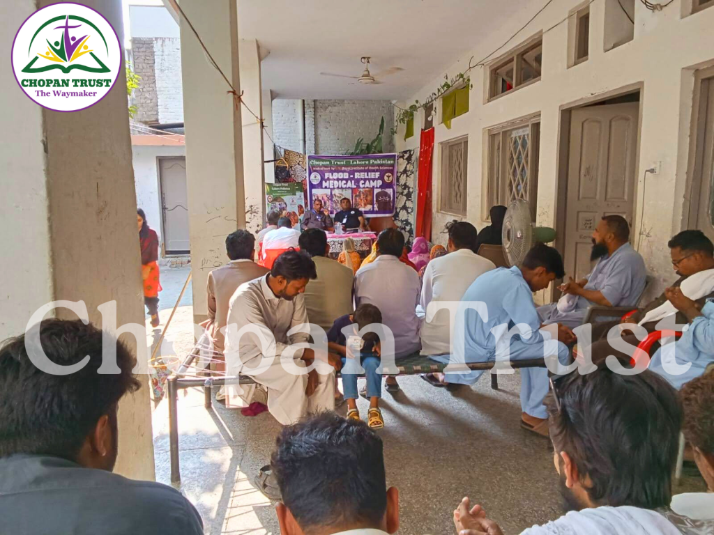 Group of people waiting for medical check up Swat Chopan Trust